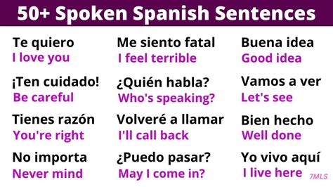 sentences en español|say a sentence in spanish.